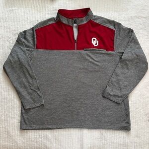 Colosseum OU Red and Gray Lightweight Shirt Jacket